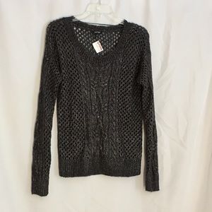 NWT Apt 9 Metallic Gray Sweater Size XS